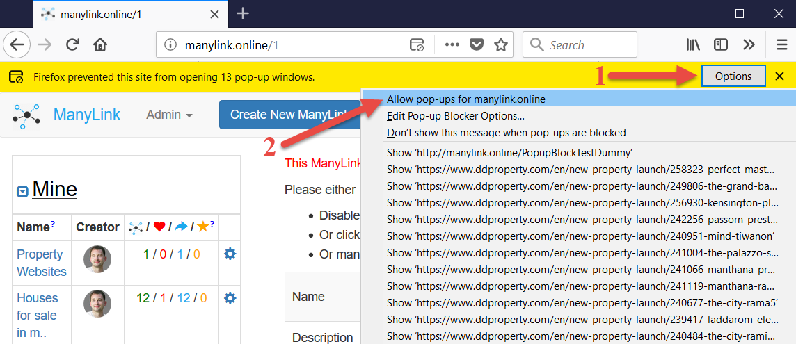 How to disable Popup Blocker in Firefox